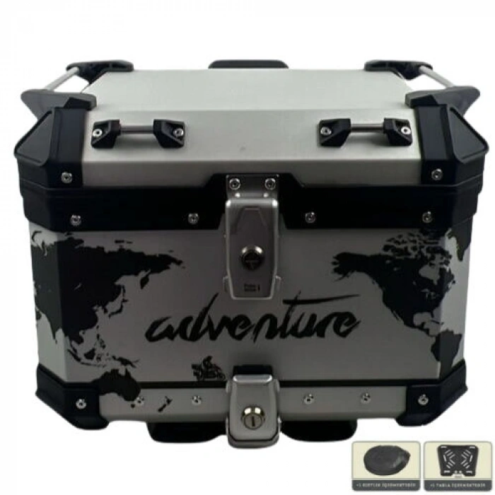 COOCASE ALÜMİNYUM WORLD/BLACK ADVENTURE ARKA ÇANTA 55LT