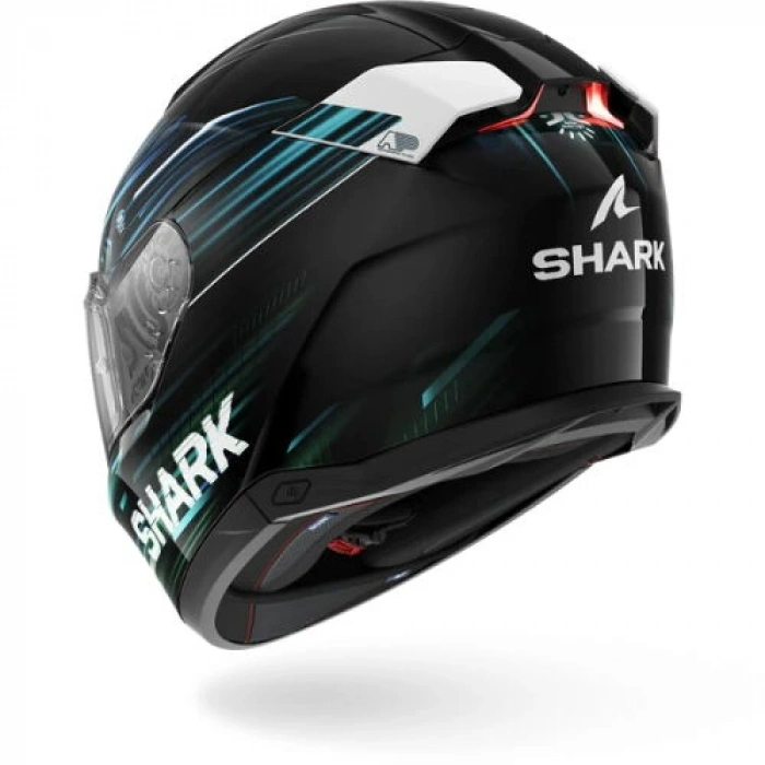 SHARK SKWAL İ3 LIGHT-BLUR SİYAH-KIRMIZI-MAVİ KAPALI KASK (LEDLİ MODEL)