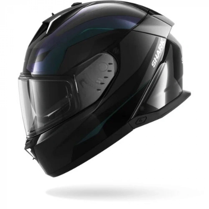 SHARK SKWAL İ3 MEKARIUM SİYAH-CAMELEON-ANTRASİT KAPALI KASK (LEDLİ MODEL)