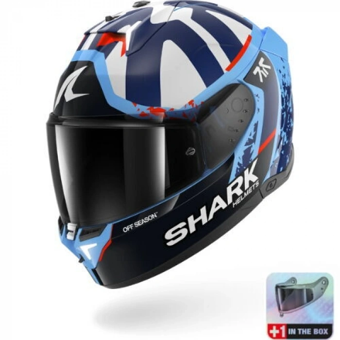SHARK SKWAL İ3 REPLICA RAUL FERNANDES KAPALI KASK (LEDLİ MODEL) (RENKLİ CAM HEDİYELİDİR)