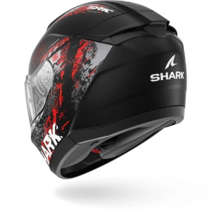 SHARK RIDILL 2 SPEED-VIB MAT SİYAH-ANTRACIT KIRMIZI KAPALI KASK