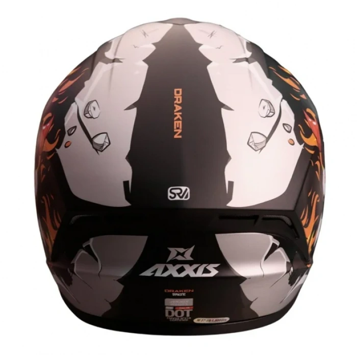 AXXIS DRAKEN BAKER SİYAH-GRİ-KIRMIZI FULLFACE KASK (SİYAH+ŞEFFAF CAMLI)