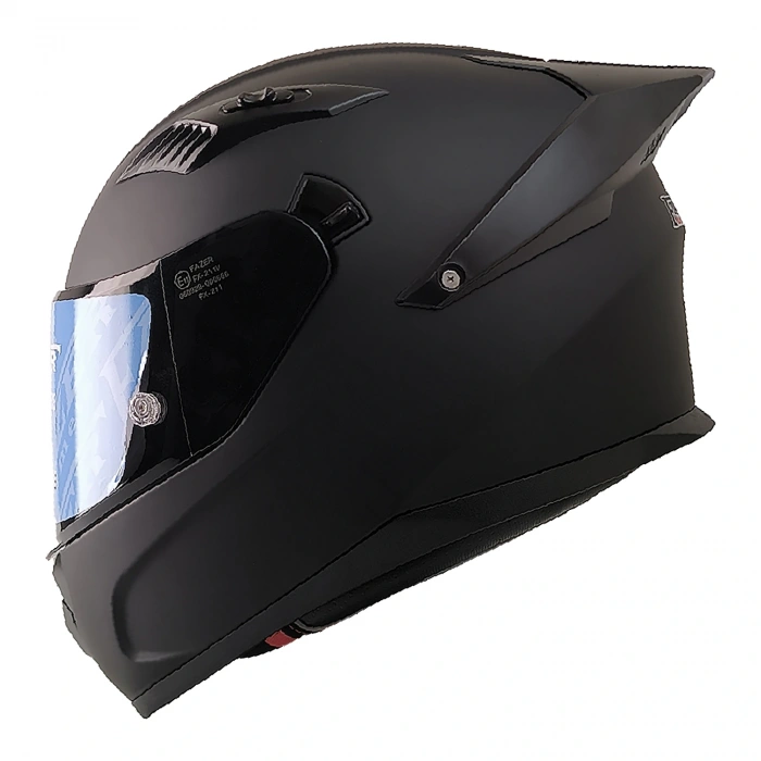 FAZER FX-211X MAT SİYAH KASK KAPALI MODEL RENKLİ CAMLI ( İÇ GÜNEŞ VİZÖRLÜ )
