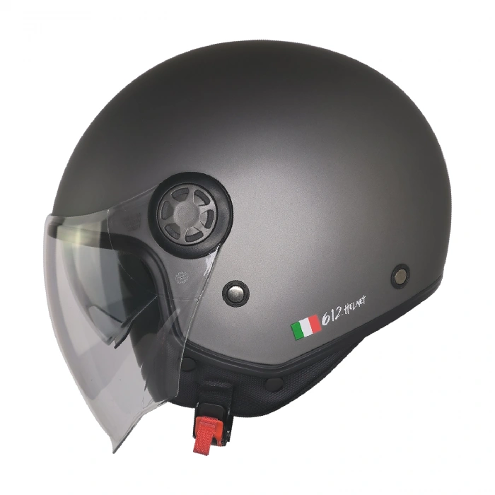 FR-612 MAT GRİ YARIM KASK (GÜNEŞ VİZÖRLÜ)