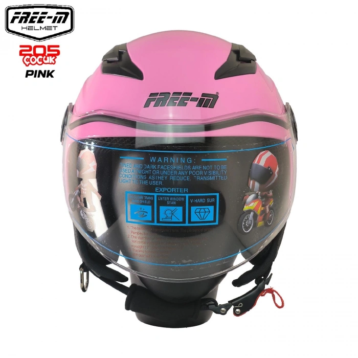 FREE-M 205 PEMBE YARIM ÇOCUK KASKI