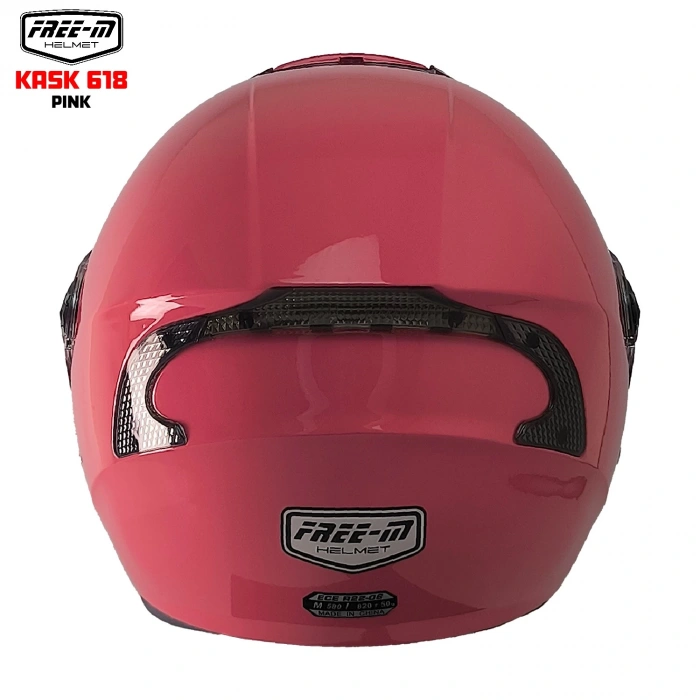FREE-M 618 YARIM KASK PEMBE(GÜNEŞ VİZÖRLÜ)