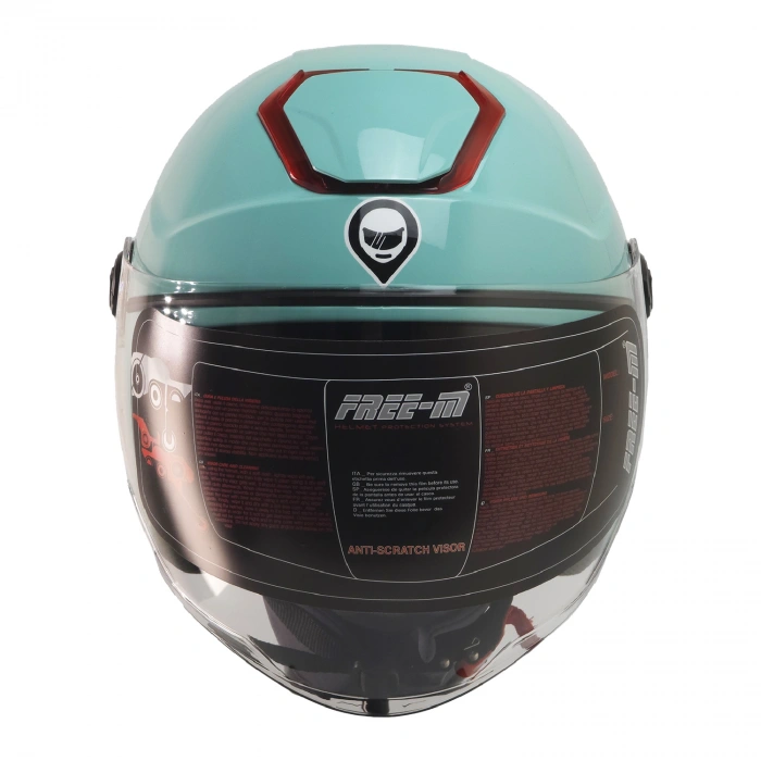 FREE-M 618 YARIM KASK TURKUAZ(GÜNEŞ VİZÖRLÜ)