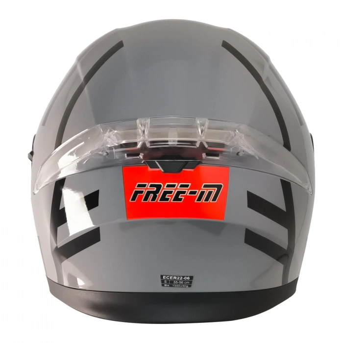 FREE-M 965 UPSET NARDO GRİ-SİYAH ÇENE AÇILIR KASK