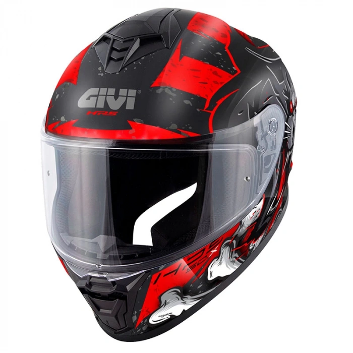 GIVI 50.X WILD MAT SİYAH-KIRMIZI KAPALI KASK