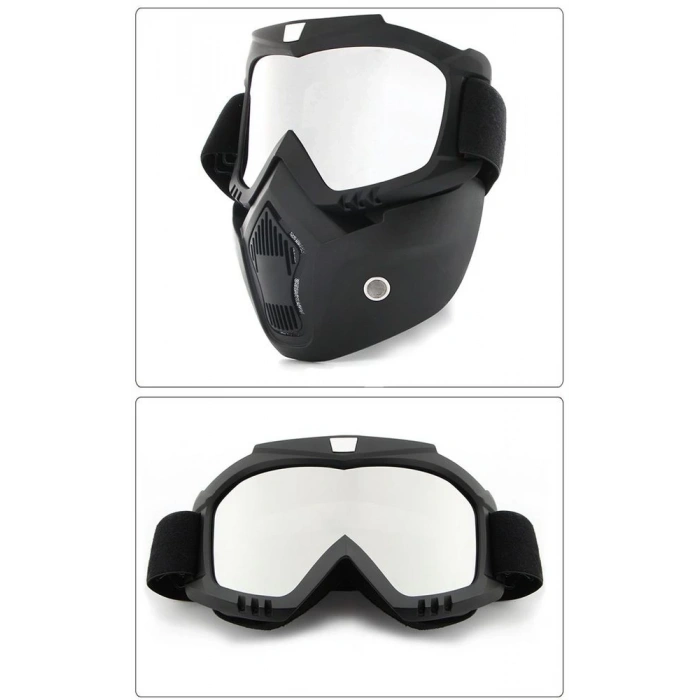 JET KASK MASKESİ AYNALI GRİ