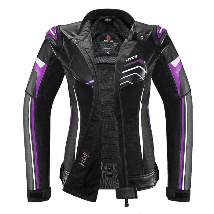 SCOYCO JK153W PURPLE 4 MEVSİM KADIN DERİ MONT