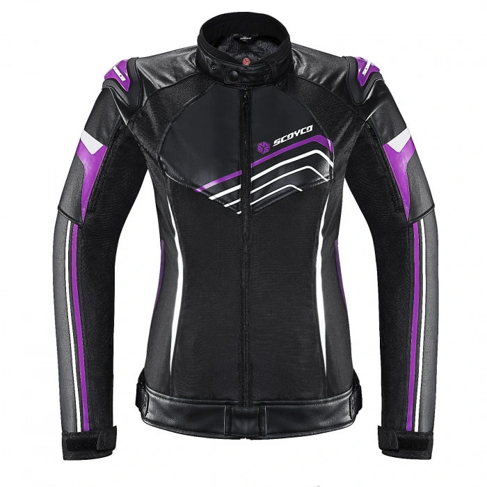 SCOYCO JK153W PURPLE 4 MEVSİM KADIN DERİ MONT