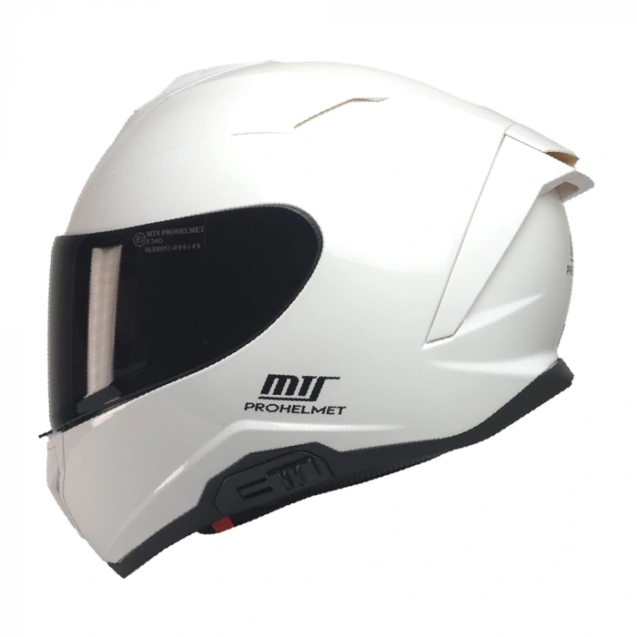 KUZEYMOTOR MTS X340 BEYAZ FULLFACE KASK (SİYAH CAMLI)