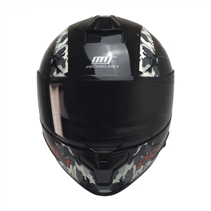KUZEYMOTOR MTS X340 CLAY FULLFACE KASK P.SİYAH-KIRMIZI (SİYAH CAMLI)