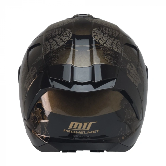 KUZEYMOTOR MTS X340 COLDY GOLD FULLFACE KASKP.SİYAH-GOLD (GOLD CAMLI)