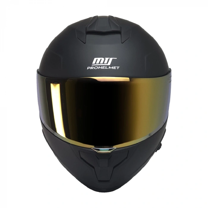 KUZEYMOTOR MTS X340 FULLFACE KASK MAT SİYAH (GOLD CAMLI)