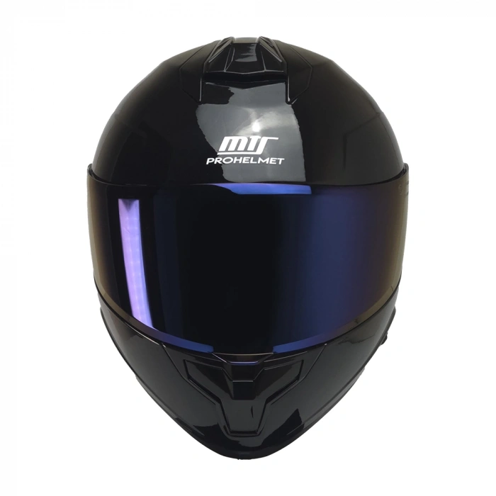 KUZEYMOTOR MTS X340 FULLFACE KASK PARLAK SİYAH (MAVİ CAMLI)