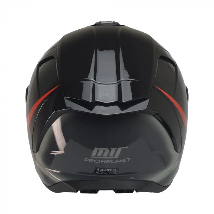 KUZEYMOTOR MTS X340 ROSSO P.SİYAH-KIRMIZI FULLFACE KASK (SİYAH CAMLI)