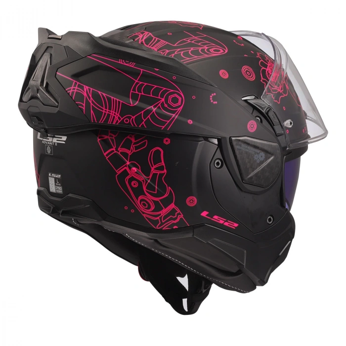 LS2 ADVANT 2 SOPHIA MAT SİYAH-PEMBE KASK