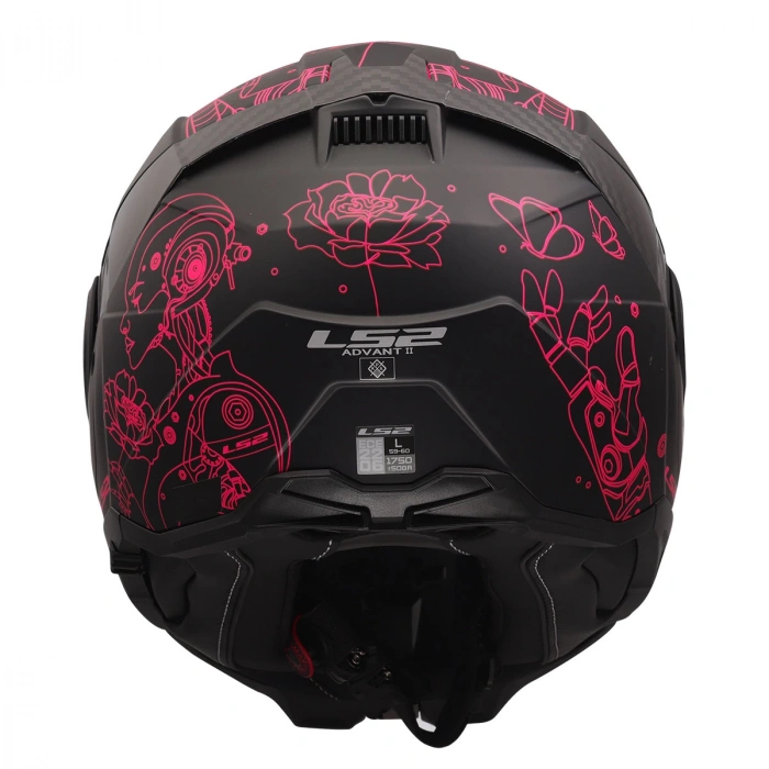 LS2 ADVANT 2 SOPHIA MAT SİYAH-PEMBE KASK