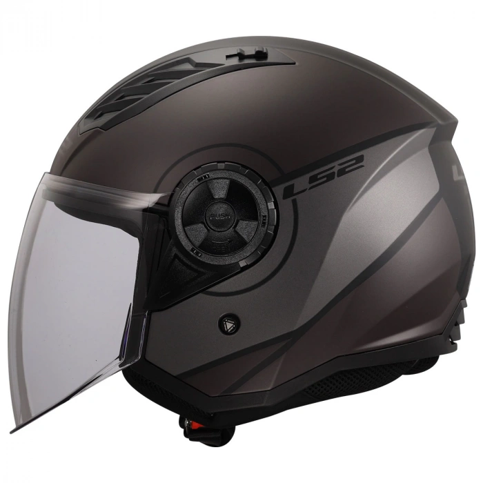 LS2 AIRFLOW 2 COVER MAT SİYAH-GRİ KASK