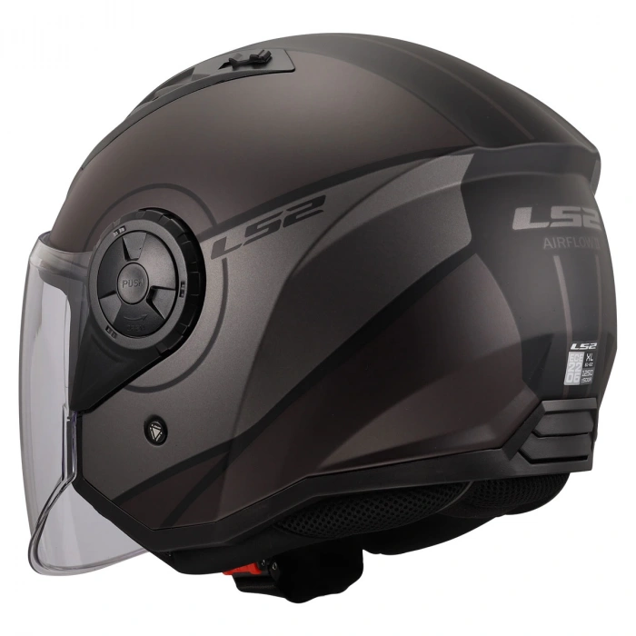 LS2 AIRFLOW 2 COVER MAT SİYAH-GRİ KASK