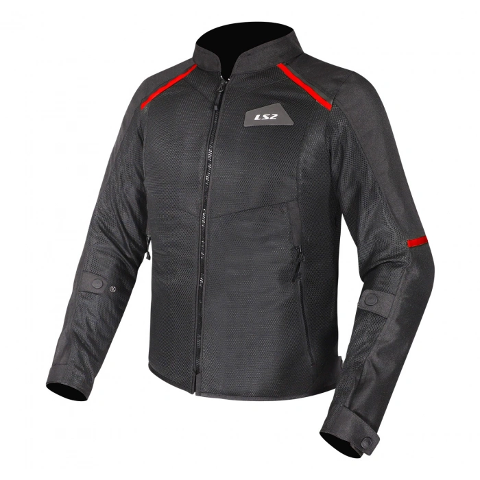 LS2 BREEZE YAZLIK FİLELİ MONT SİYAH-KIRMIZI