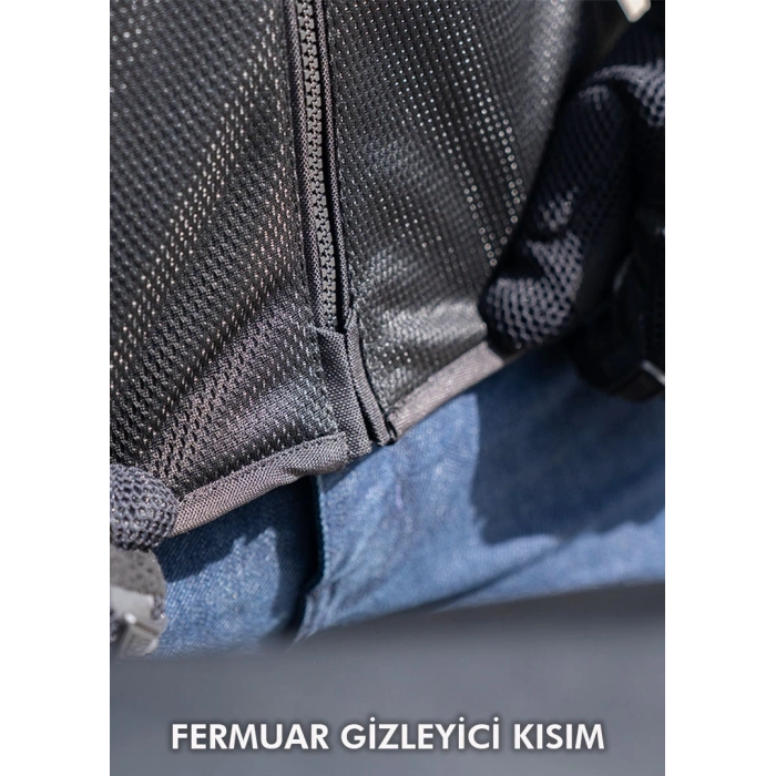 LS2 BREEZE YAZLIK FİLELİ MONT SİYAH-KIRMIZI