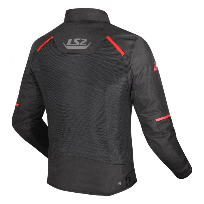 LS2 BREEZE YAZLIK FİLELİ MONT SİYAH-KIRMIZI
