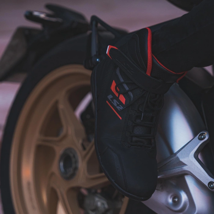 LS2 GARRA WP BOT SİYAH-KIRMIZI