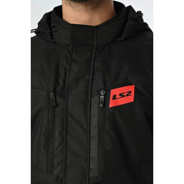 LS2 METROPOLIS EVO KIŞLIK MONT SİYAH-KIRMIZI