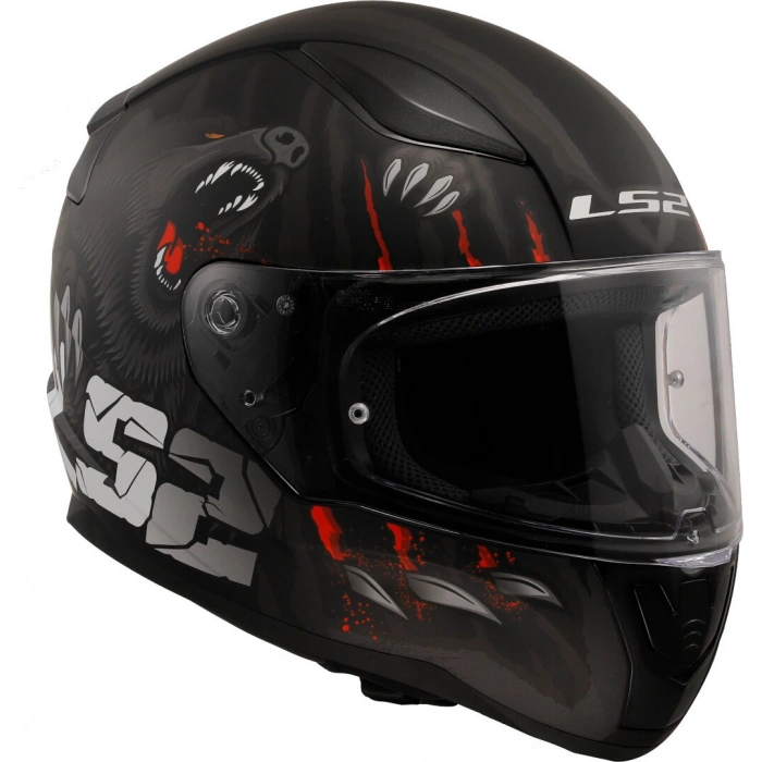 LS2 RAPID 2 CLAWN MAT SİYAH-KIRMIZI KASK