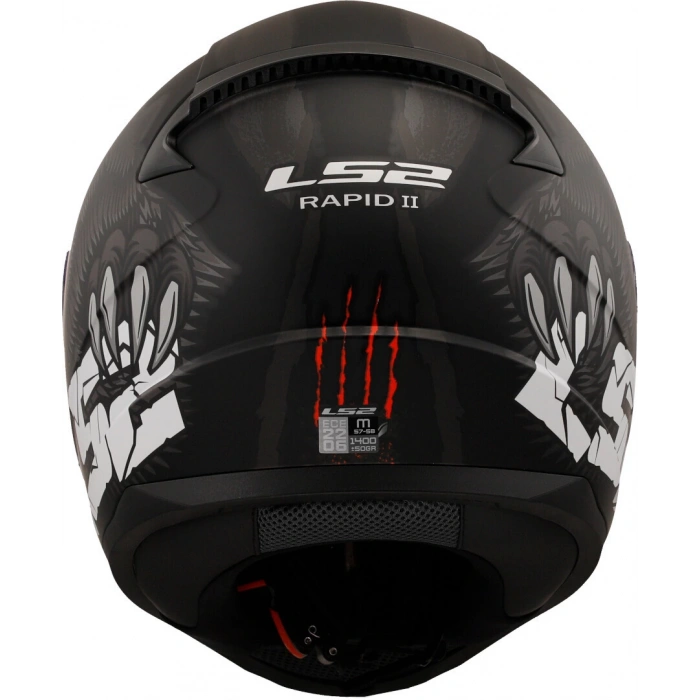 LS2 RAPID 2 CLAWN MAT SİYAH-KIRMIZI KASK
