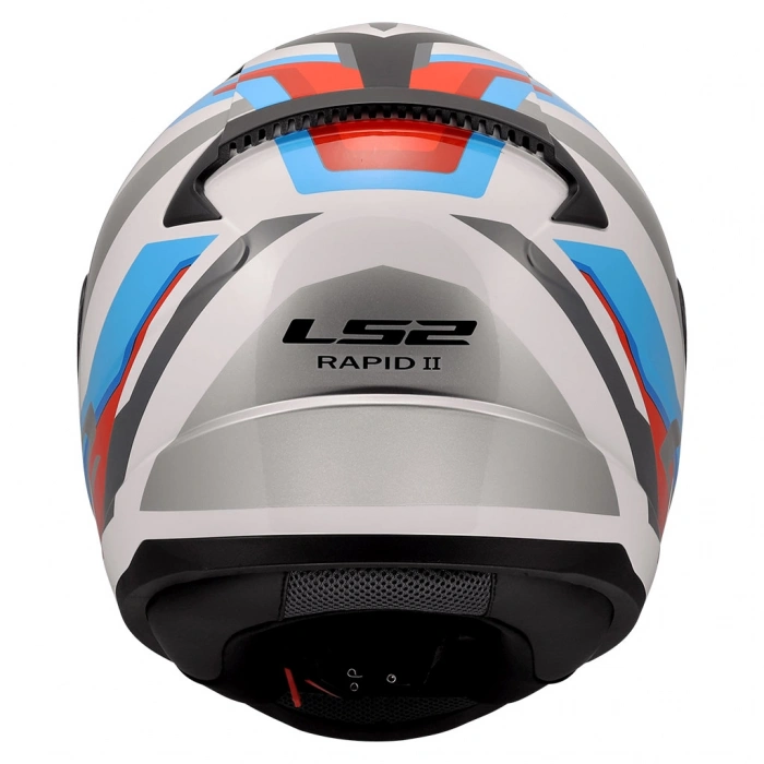 LS2 RAPID 2 HYPER BEYAZ-MAVİ-KIRMIZI KAPALI KASK