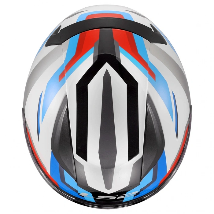 LS2 RAPID 2 HYPER BEYAZ-MAVİ-KIRMIZI KAPALI KASK