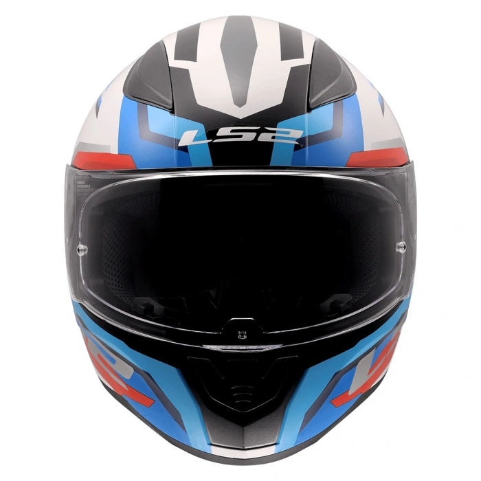 LS2 RAPID 2 HYPER BEYAZ-MAVİ-KIRMIZI KAPALI KASK