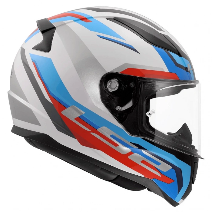 LS2 RAPID 2 HYPER BEYAZ-MAVİ-KIRMIZI KAPALI KASK