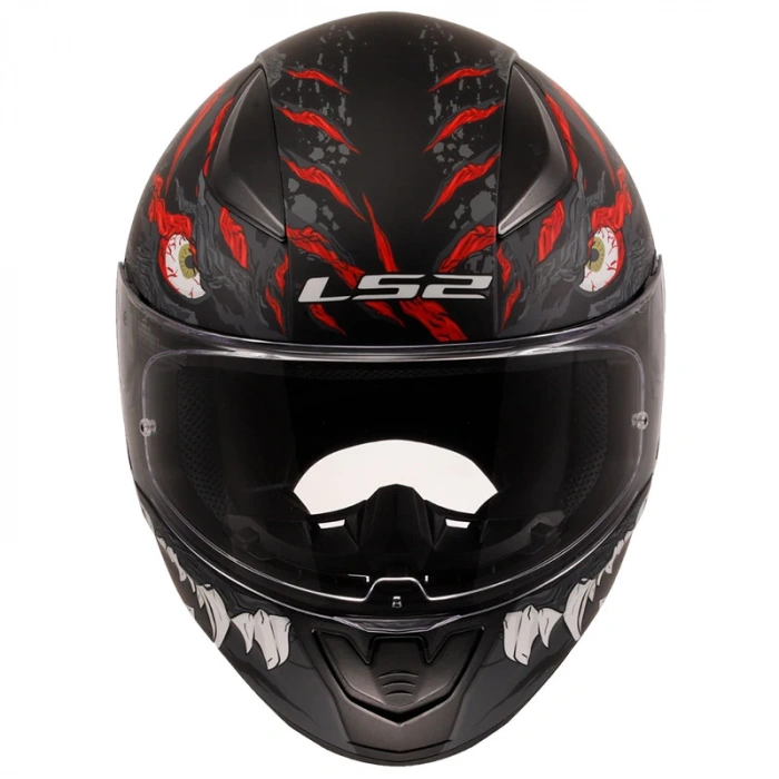 LS2 RRAPID 2 KAIJU MAT SİYAH-KIRMIZI-BEYAZ KASK