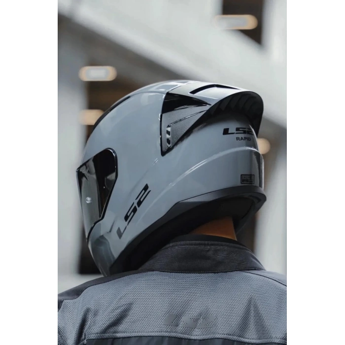 LS2 RAPID 2 RACE NARDO GRİ KASK (SİYAH+ŞEFFAF CAM+SPOILER)