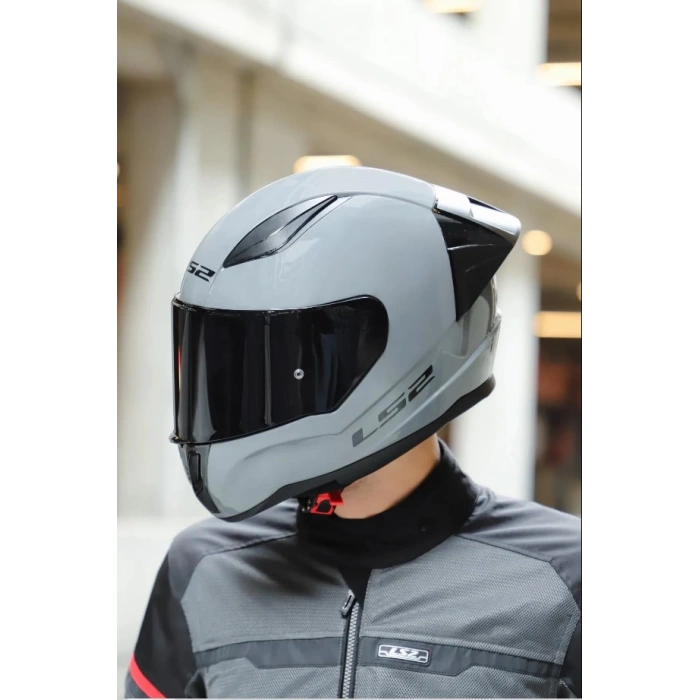 LS2 RAPID 2 RACE NARDO GRİ KASK (SİYAH+ŞEFFAF CAM+SPOILER)