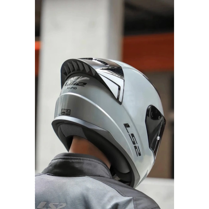 LS2 RAPID 2 RACE NARDO GRİ KASK (SİYAH+ŞEFFAF CAM+SPOILER)