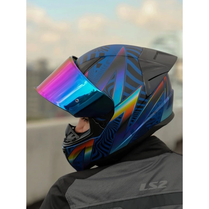 LS2 RAPID 2 RACE OPTİK KASK+GÖKKUŞAĞI CAM+SPOILER (ŞEFFAF+GÖKKUŞAĞI CAM)