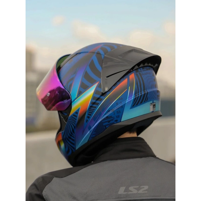 LS2 RAPID 2 RACE OPTİK KASK+GÖKKUŞAĞI CAM+SPOILER (ŞEFFAF+GÖKKUŞAĞI CAM)