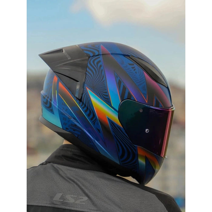 LS2 RAPID 2 RACE OPTİK KASK+GÖKKUŞAĞI CAM+SPOILER (ŞEFFAF+GÖKKUŞAĞI CAM)