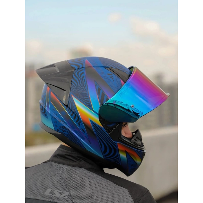 LS2 RAPID 2 RACE OPTİK KASK+GÖKKUŞAĞI CAM+SPOILER (ŞEFFAF+GÖKKUŞAĞI CAM)