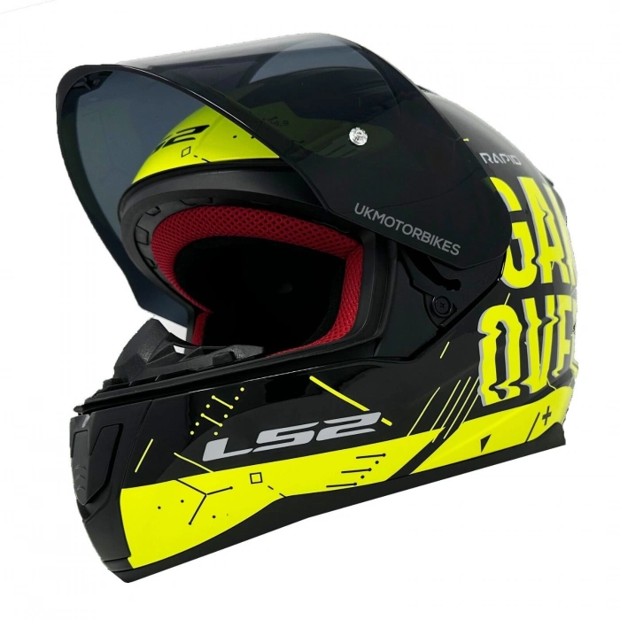 LS2 RAPID PLAYER SARI KASK (SİYAH+ŞEFFAF CAM)