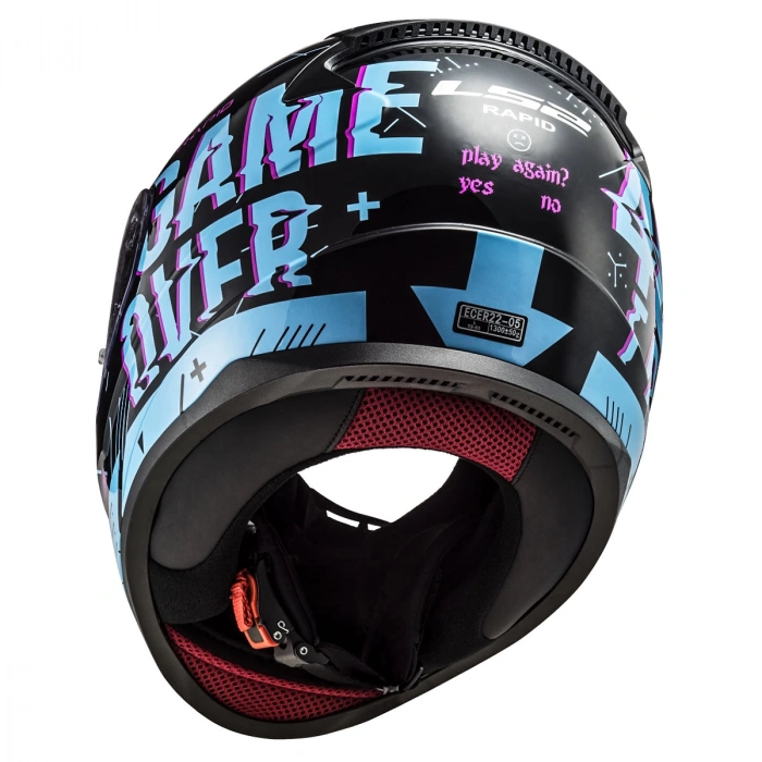 LS2 RAPID PLAYER SİYAH-MAVİ KASK