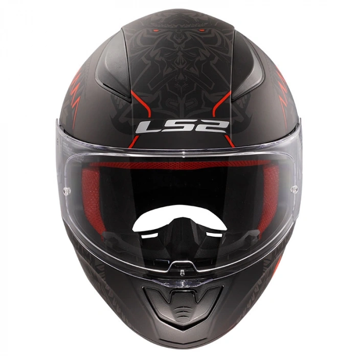 LS2 RAPID TAKAROA MAT SİYAH-KIRMIZI KASK