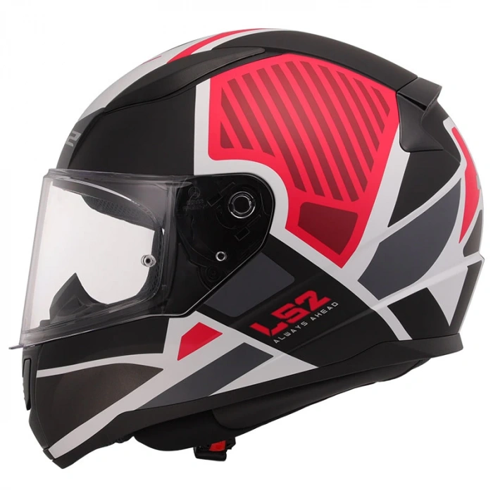 LS2 RRAPID 2 GRID MAT BEYAZ-KIRMIZI KASK