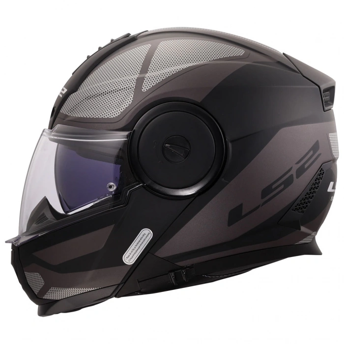 LS2 SCOPE 2 AXIS MAT SİYAH-TITANIUM ÇENE AÇILIR KASK